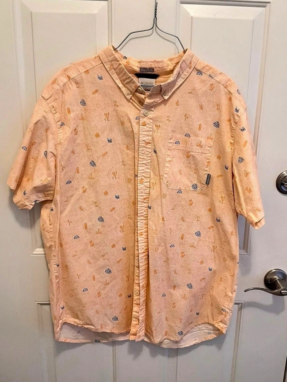 Columbia PFG Super Slack Tide Camp Shirt Orange XL